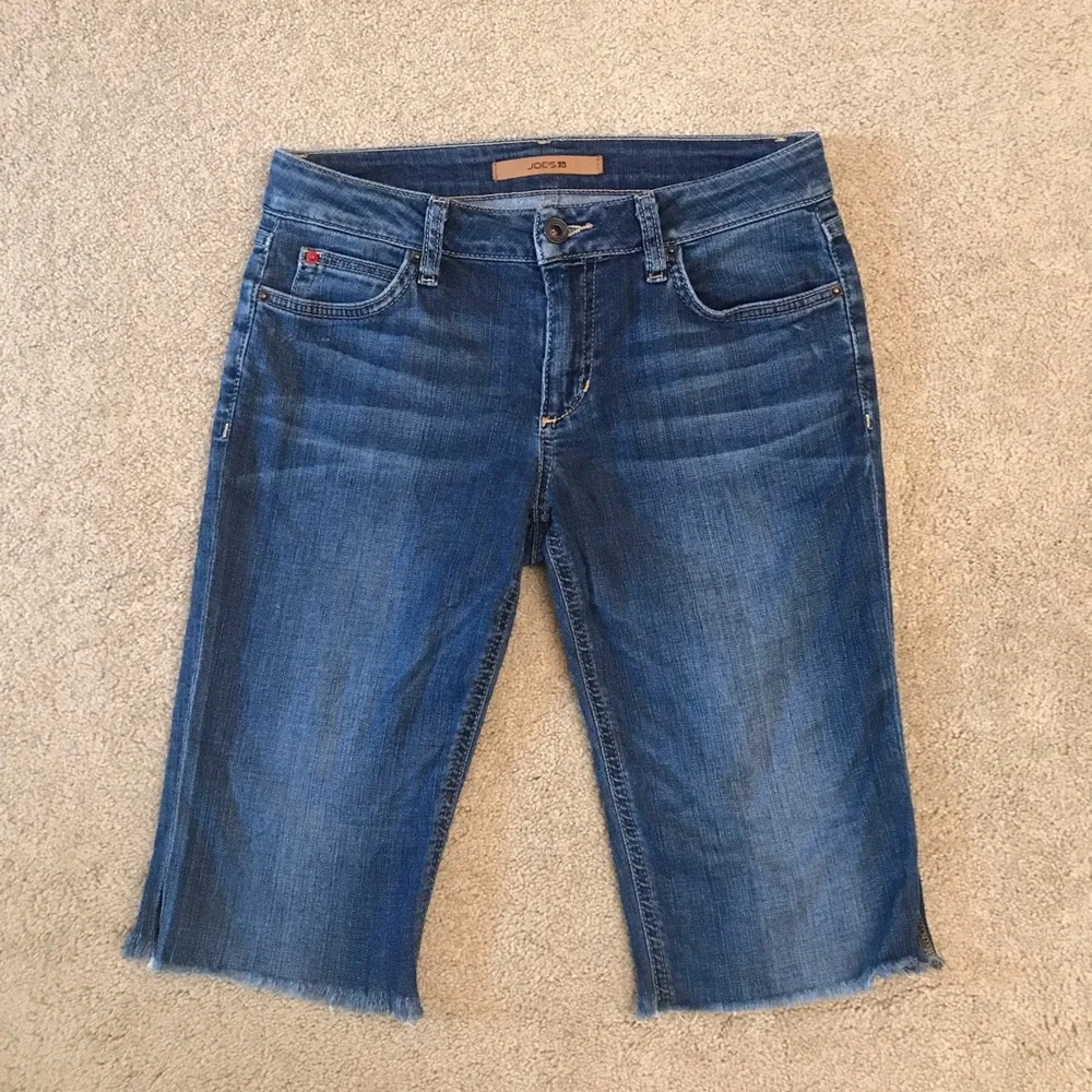 Joes Altered Denim Blue Jean Long Shorts Size 4 Waist 27 The Honey y2k Festival